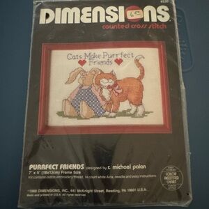 Dimensions Purrfect Friends Cross Stitch Kit - Multicolor